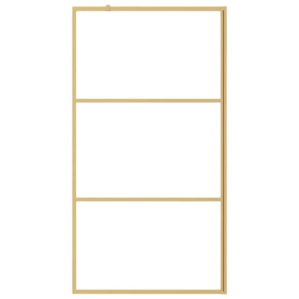 Duschwand für Begehbare Dusche ESG Klarglas Golden 115x195cm