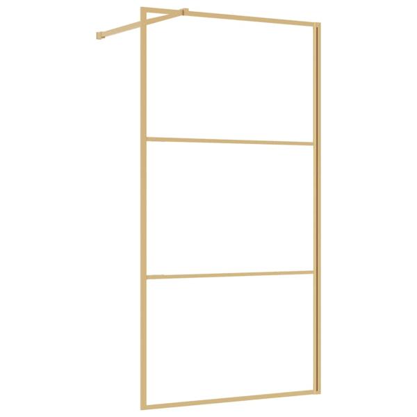 Duschwand für Begehbare Dusche ESG Klarglas Golden 115x195cm