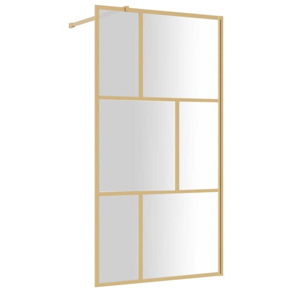 Duschwand für Begehbare Dusche ESG Klarglas Golden 100x195cm