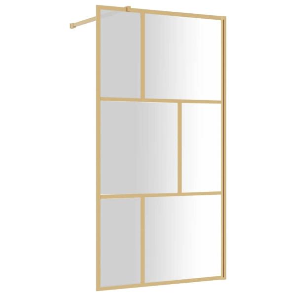 Duschwand für Begehbare Dusche ESG Klarglas Golden 100x195cm