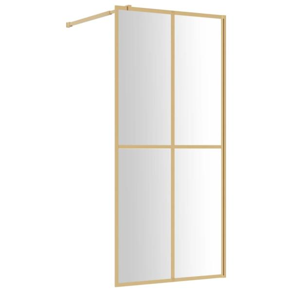 Duschwand für Begehbare Dusche mit ESG Klarglas Golden 90x195cm