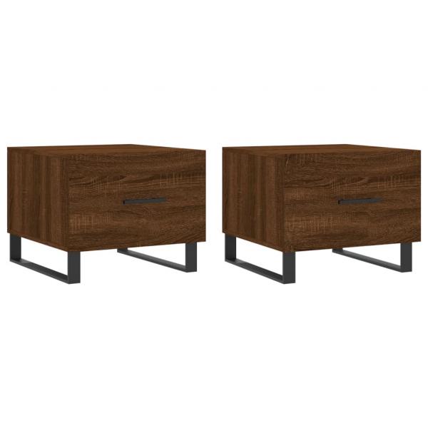 Couchtische 2 Stk. Braun Eichen-Optik 50x50x40 cm Holzwerkstoff