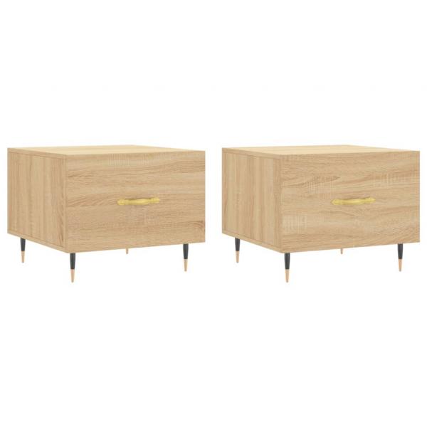Couchtische 2 Stk. Sonoma-Eiche 50x50x40 cm Holzwerkstoff