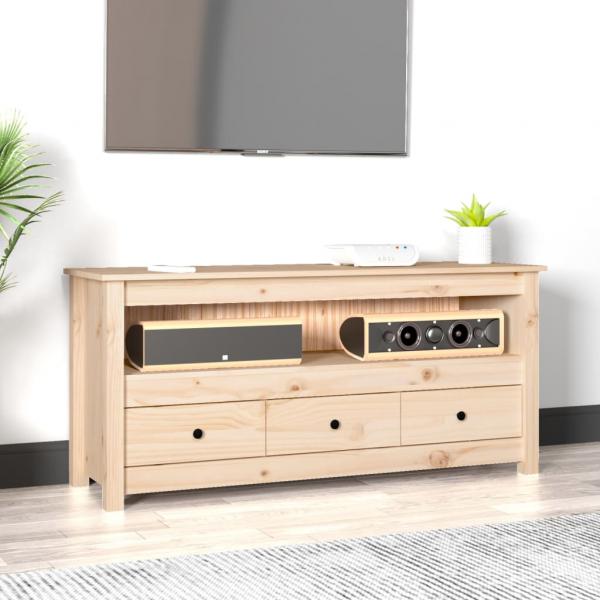 ARDEBO.de - TV-Schrank 114x35x52 cm Massivholz Kiefer