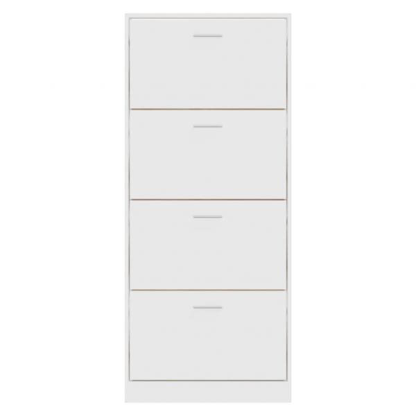 Schuhschrank Weiß 63x24x147 cm Holzwerkstoff