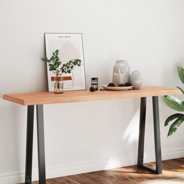 ARDEBO.de - Tischplatte 160x50x(2-6) cm Massivholz Behandelt Baumkante
