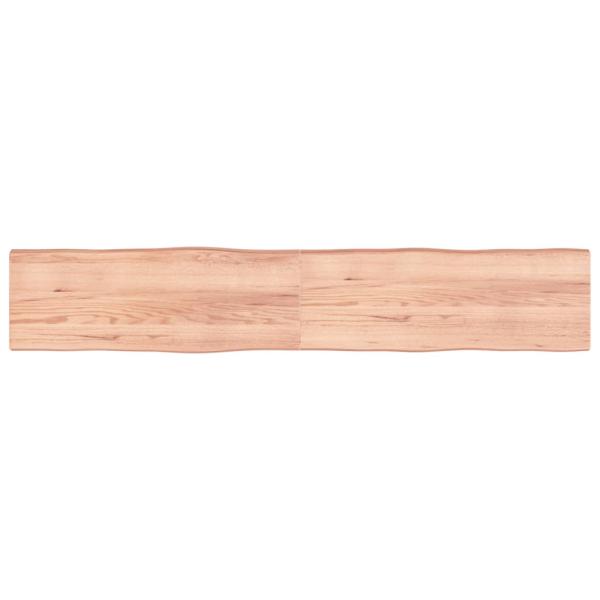 ARDEBO.de - Tischplatte 220x40x(2-6) cm Massivholz Behandelt Baumkante