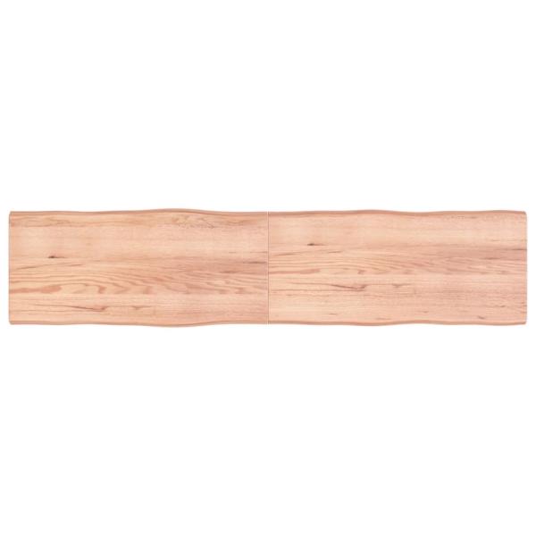 ARDEBO.de - Tischplatte 220x50x(2-4) cm Massivholz Behandelt Baumkante
