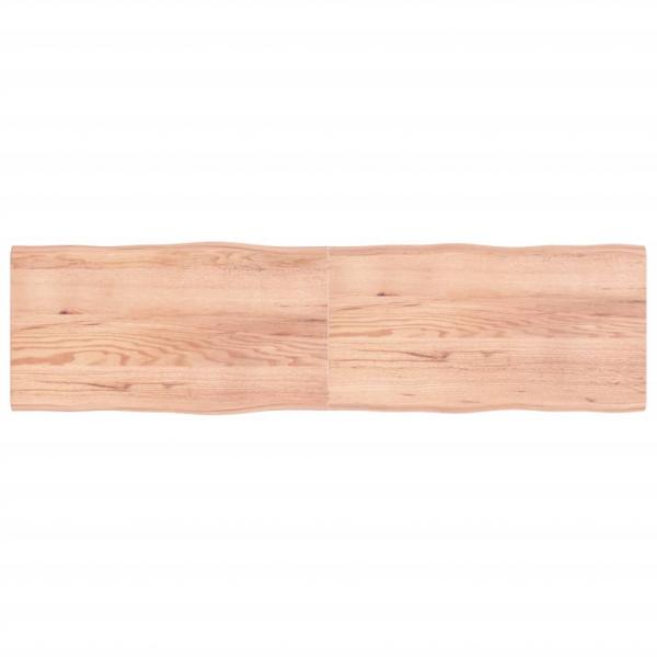 Tischplatte 220x60x(2-4) cm Massivholz Behandelt Baumkante
