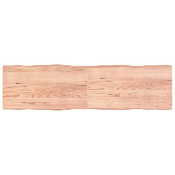 ARDEBO.de - Tischplatte 220x60x(2-6) cm Massivholz Behandelt Baumkante