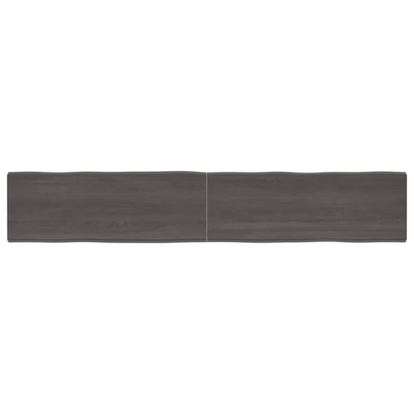 ARDEBO.de - Tischplatte 220x40x(2-4) cm Massivholz Behandelt Baumkante