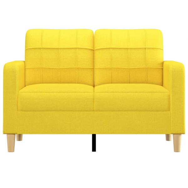 2-Sitzer-Sofa Hellgelb 120 cm Stoff