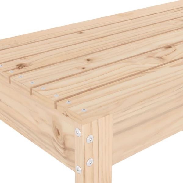 Gartenbank 110x38x45 cm Massivholz Kiefer