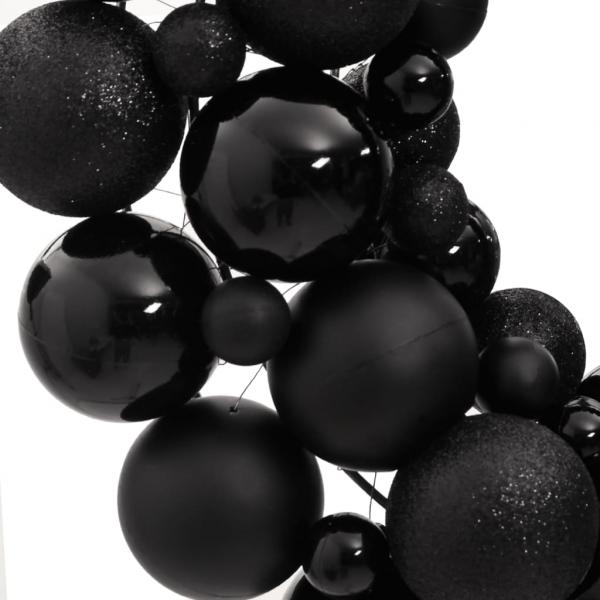 ARDEBO.de - Weihnachtskranz Schwarz 45 cm Polystyrol
