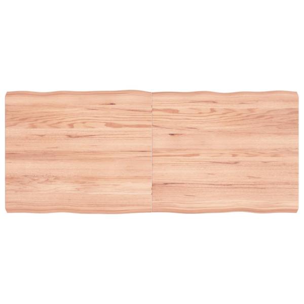 ARDEBO.de - Tischplatte 140x60x(2-6) cm Massivholz Behandelt Baumkante