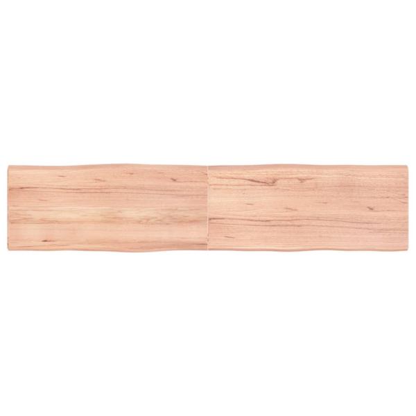 ARDEBO.de - Tischplatte 180x40x(2-4) cm Massivholz Behandelt Baumkante