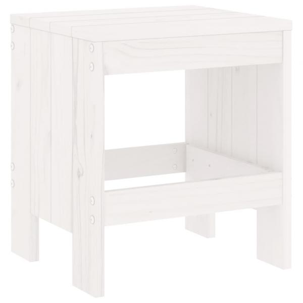 Gartenhocker 2 Stk. Weiß 40x36x45 cm Massivholz Kiefer