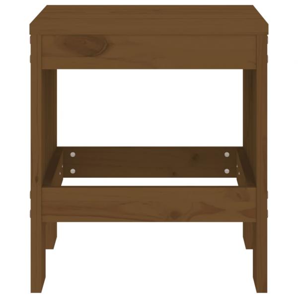 Gartenhocker 2 Stk. Honigbraun 40x36x45 cm Massivholz Kiefer