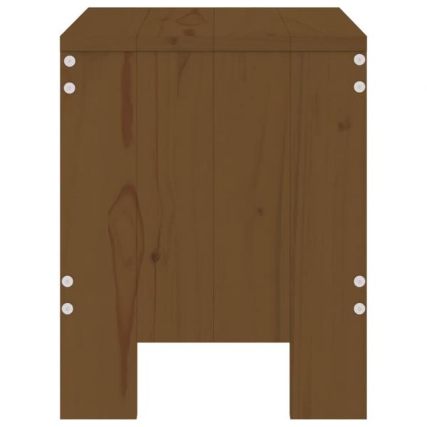 Gartenhocker 2 Stk. Honigbraun 40x36x45 cm Massivholz Kiefer
