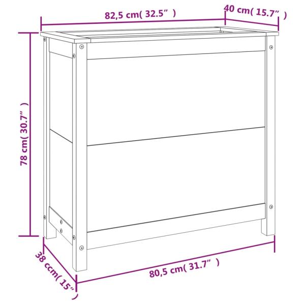 Pflanzkübel Honigbraun 82,5x40x78 cm Massivholz Kiefer