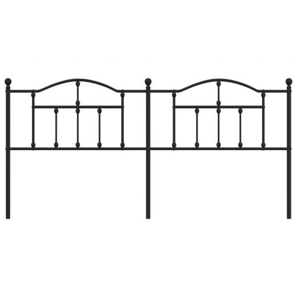 Kopfteil Metall Schwarz 193 cm