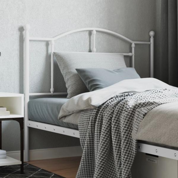 ARDEBO.de - Kopfteil Metall Weiß 107 cm