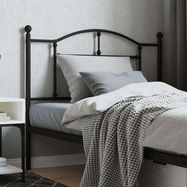 ARDEBO.de - Kopfteil Metall Schwarz 107 cm