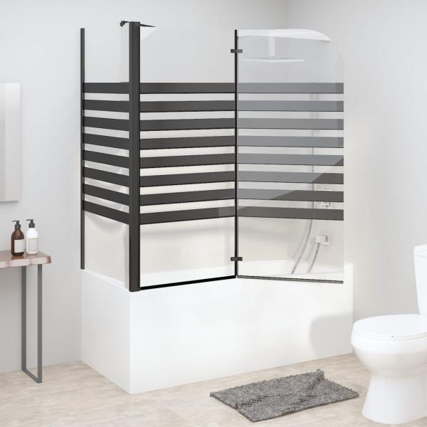 Duschabtrennung 120x68x130 cm Hartglas Gestreift
