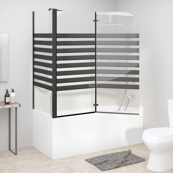 Duschabtrennung 120x68x130 cm Hartglas Gestreift