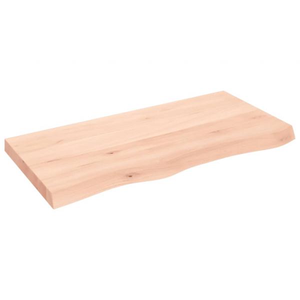 Tischplatte 100x50x(2-6) cm Massivholz Eiche Unbehandelt