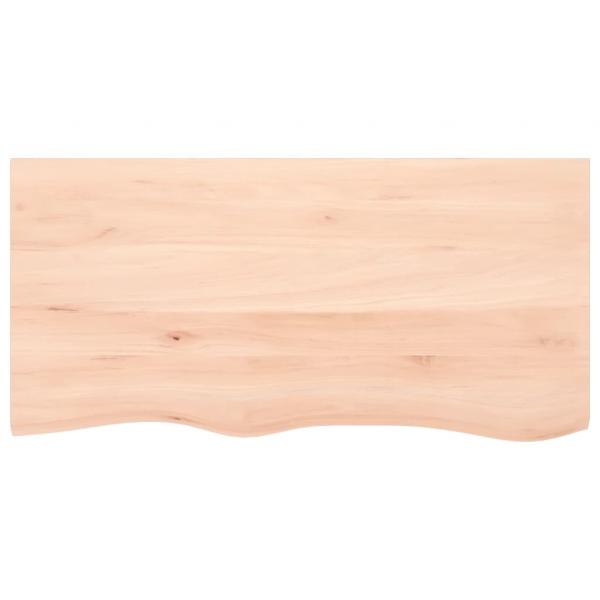 Tischplatte 100x50x(2-6) cm Massivholz Eiche Unbehandelt