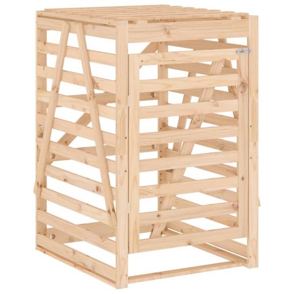 Mülltonnenbox für 2 Tonnen Massivholz Kiefer