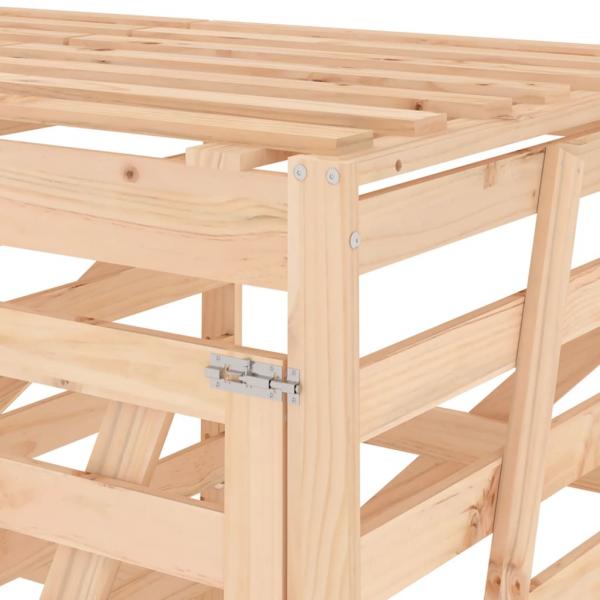 Mülltonnenbox für 4 Tonnen Massivholz Kiefer