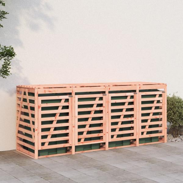 Mülltonnenbox für 4 Tonnen Massivholz Douglasie