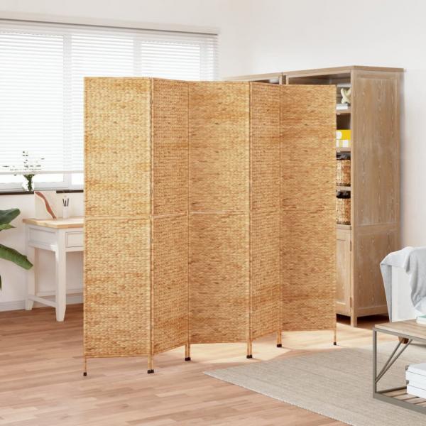 ARDEBO.de - Paravent 5-tlg. 205x180 cm Wasserhyazinthe
