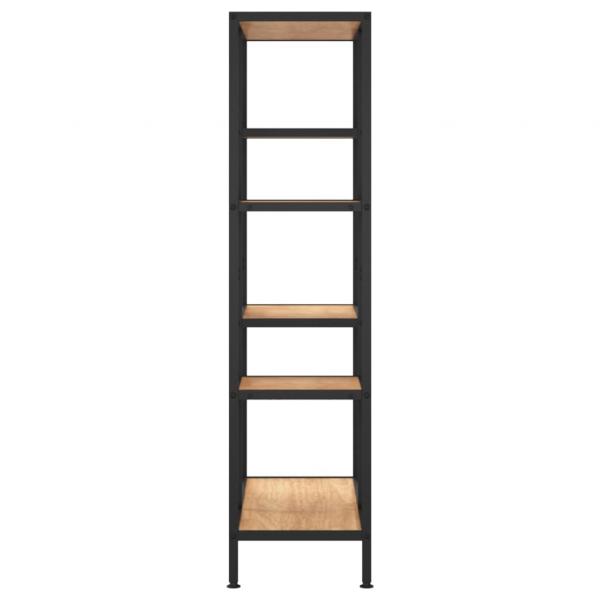 Bücherregal 80x30x120 cm Stahl und Holzwerkstoff
