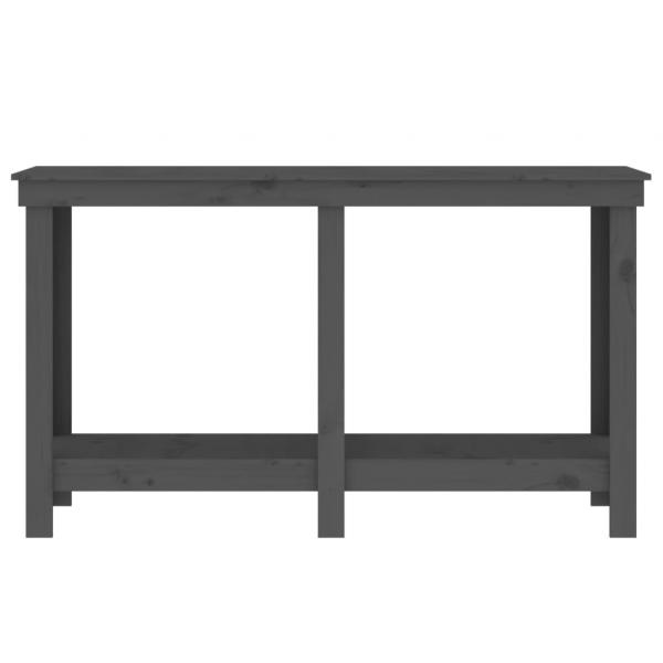 Werkbank Grau 140x50x80 cm Massivholz Kiefer