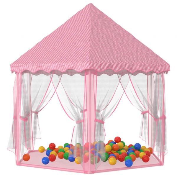 Prinzessin-Spielzelt mit 250 Bällen Rosa 133x140 cm 