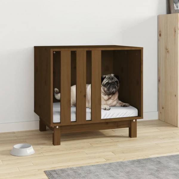 ARDEBO.de - Hundehütte Honigbraun 60x45x57 cm Massivholz Kiefer