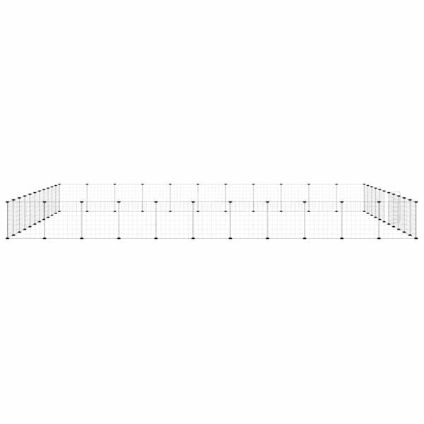 44-tlg. Haustierkäfig mit Tür Schwarz 35x35 cm Stahl