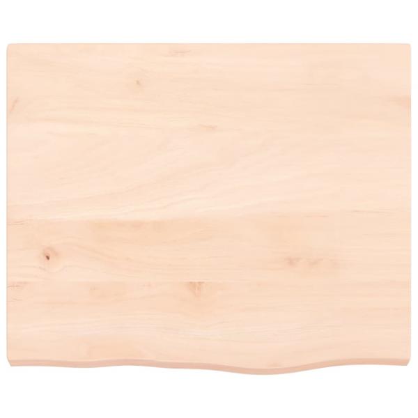 Tischplatte 60x50x(2-4) cm Massivholz Eiche Unbehandelt