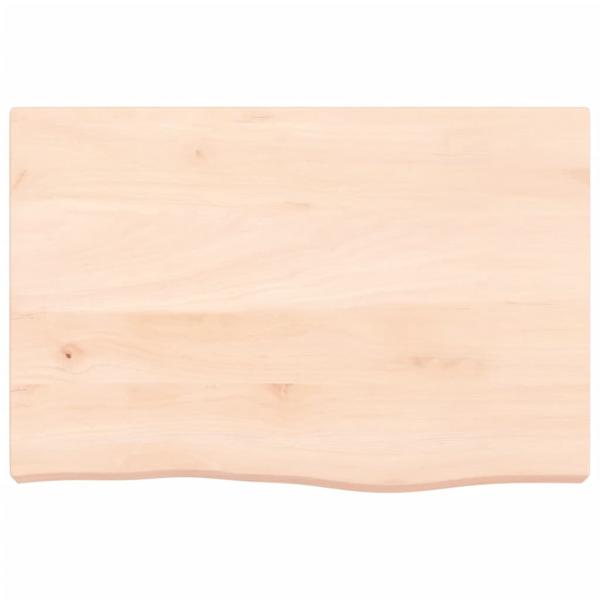 Tischplatte 60x40x(2-6) cm Massivholz Eiche Unbehandelt