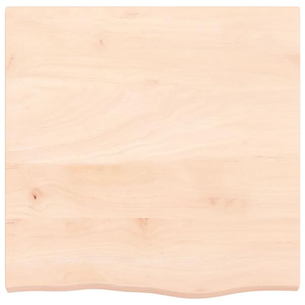 Tischplatte 60x60x(2-4) cm Massivholz Eiche Unbehandelt
