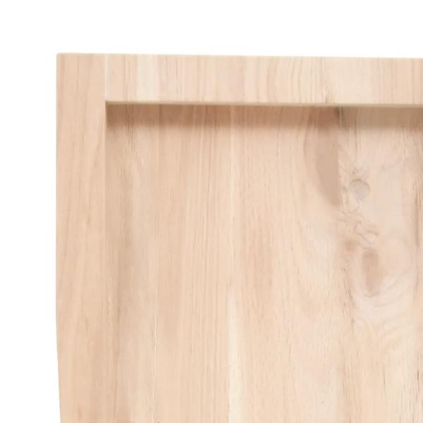 Tischplatte 80x40x(2-4) cm Massivholz Eiche Unbehandelt
