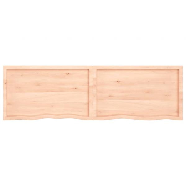 Tischplatte 200x60x(2-4) cm Massivholz Eiche Unbehandelt