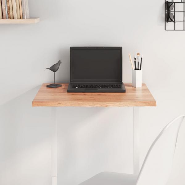 ARDEBO.de - Tischplatte Hellbraun 60x50x2 cm Massivholz Eiche Behandelt