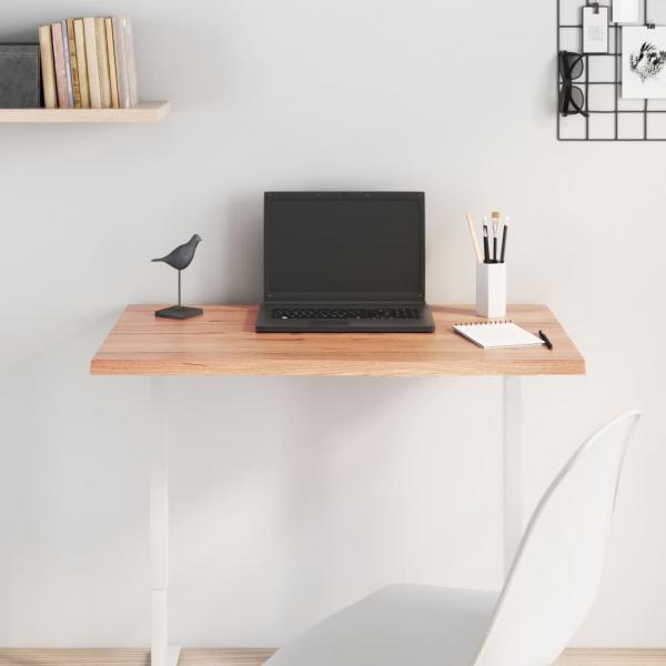 ARDEBO.de - Tischplatte Hellbraun 80x40x2 cm Massivholz Eiche Behandelt