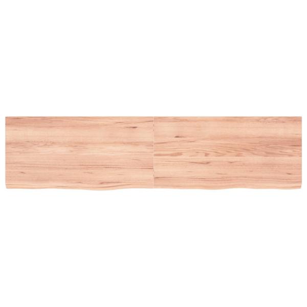 ARDEBO.de - Tischplatte Hellbraun 160x40x(2-4)cm Massivholz Eiche Behandelt