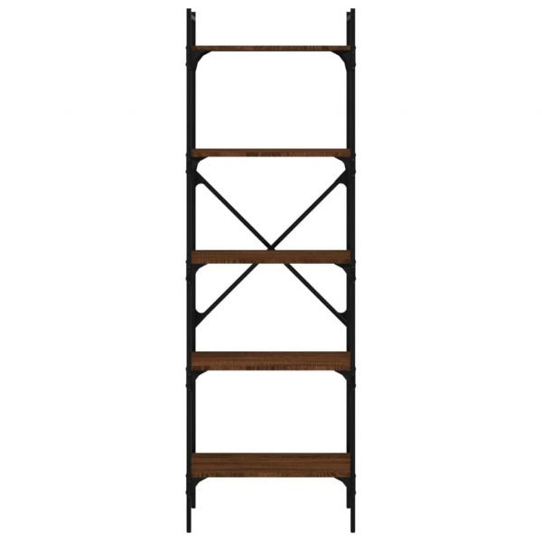Bücherregal 5 Fächer Braun Eiche 56x31,5x174 cm Holzwerkstoff