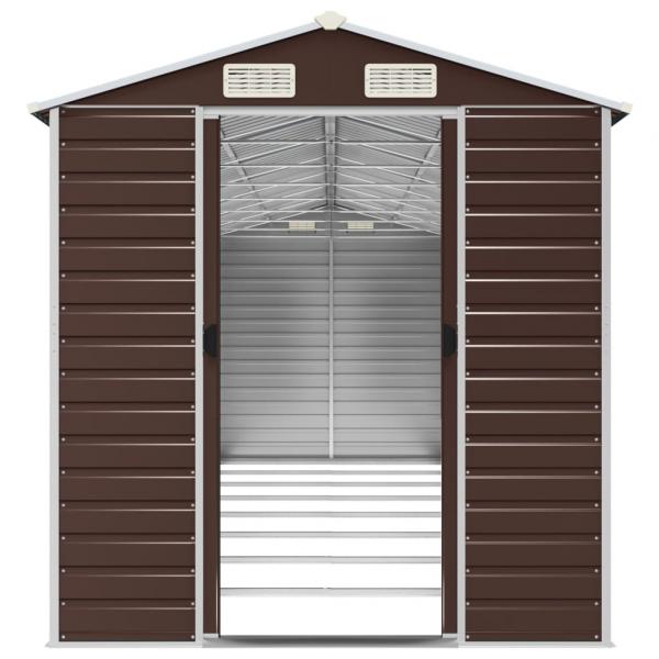 Gerätehaus Braun 191x725x198 cm Verzinkter Stahl